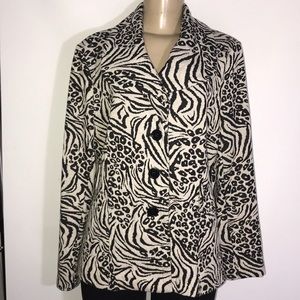 89th & Maddison Women’s jacket large beige, black